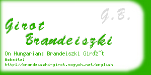 girot brandeiszki business card